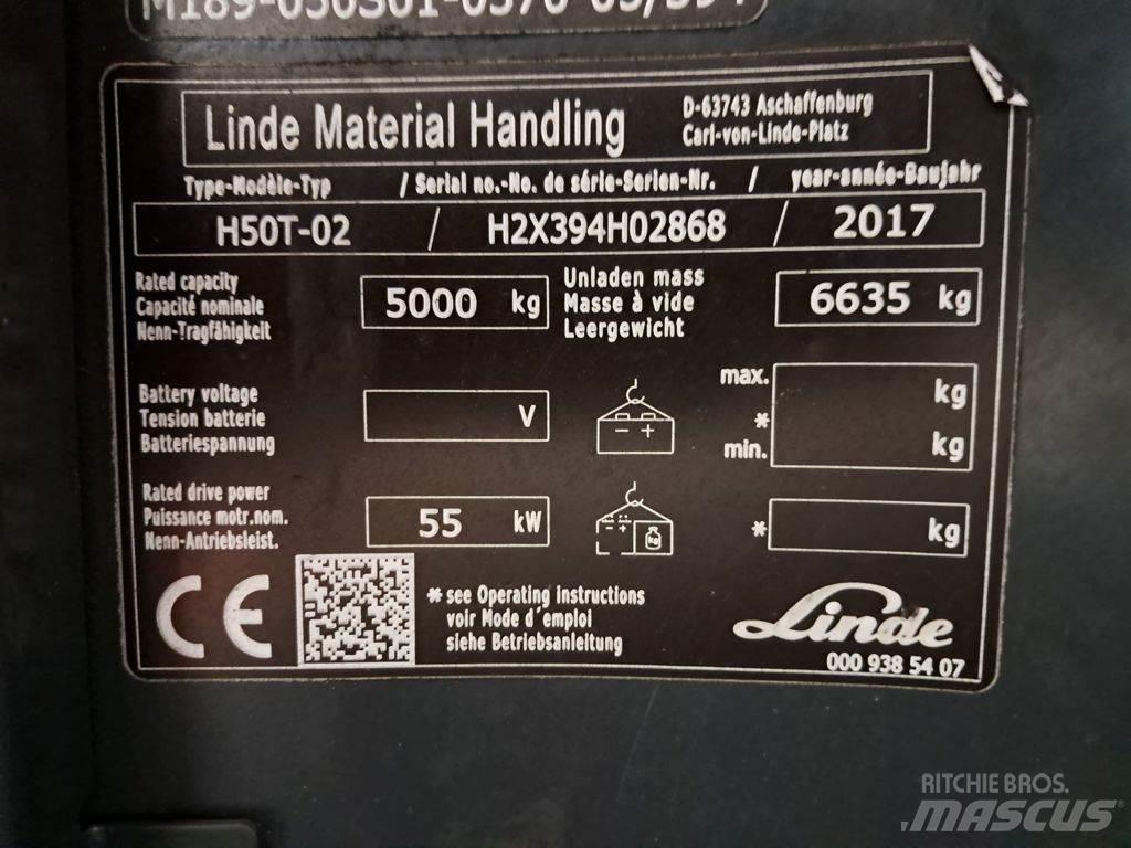 Linde H50T-02 Wózki LPG