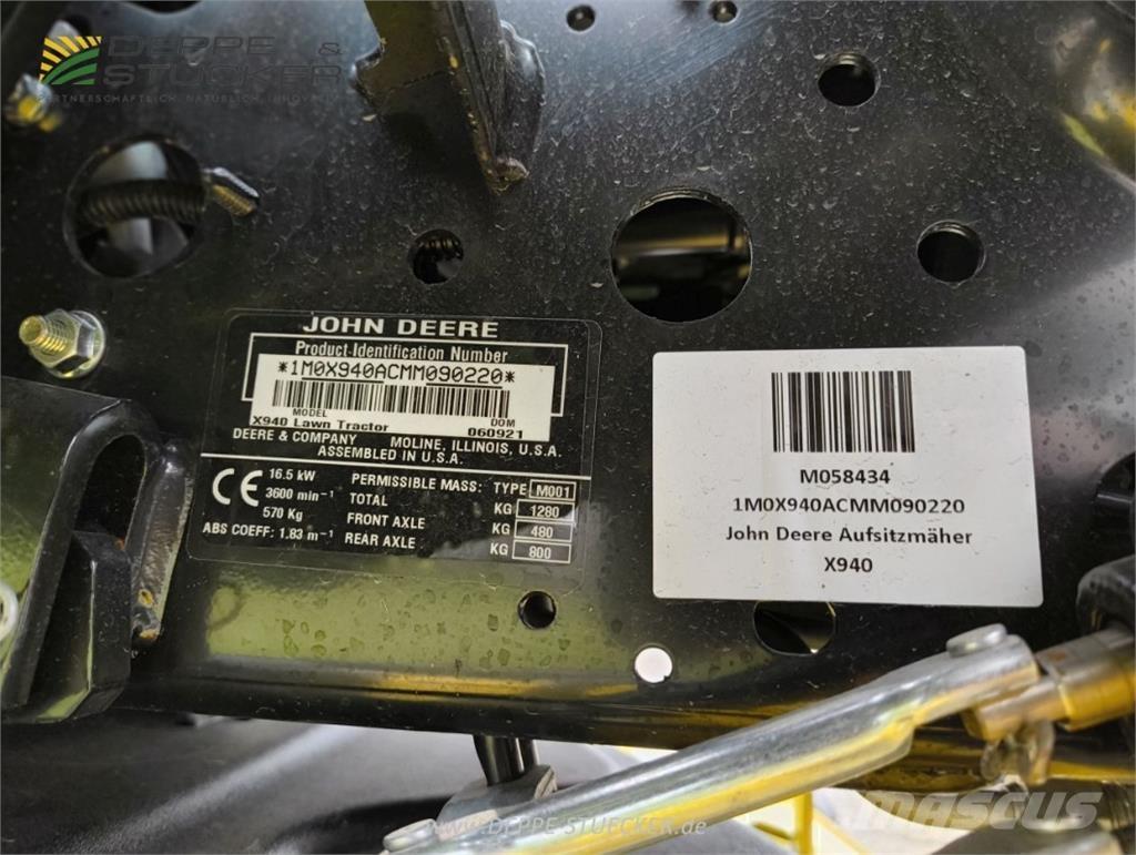 John Deere X940 Kosiarki