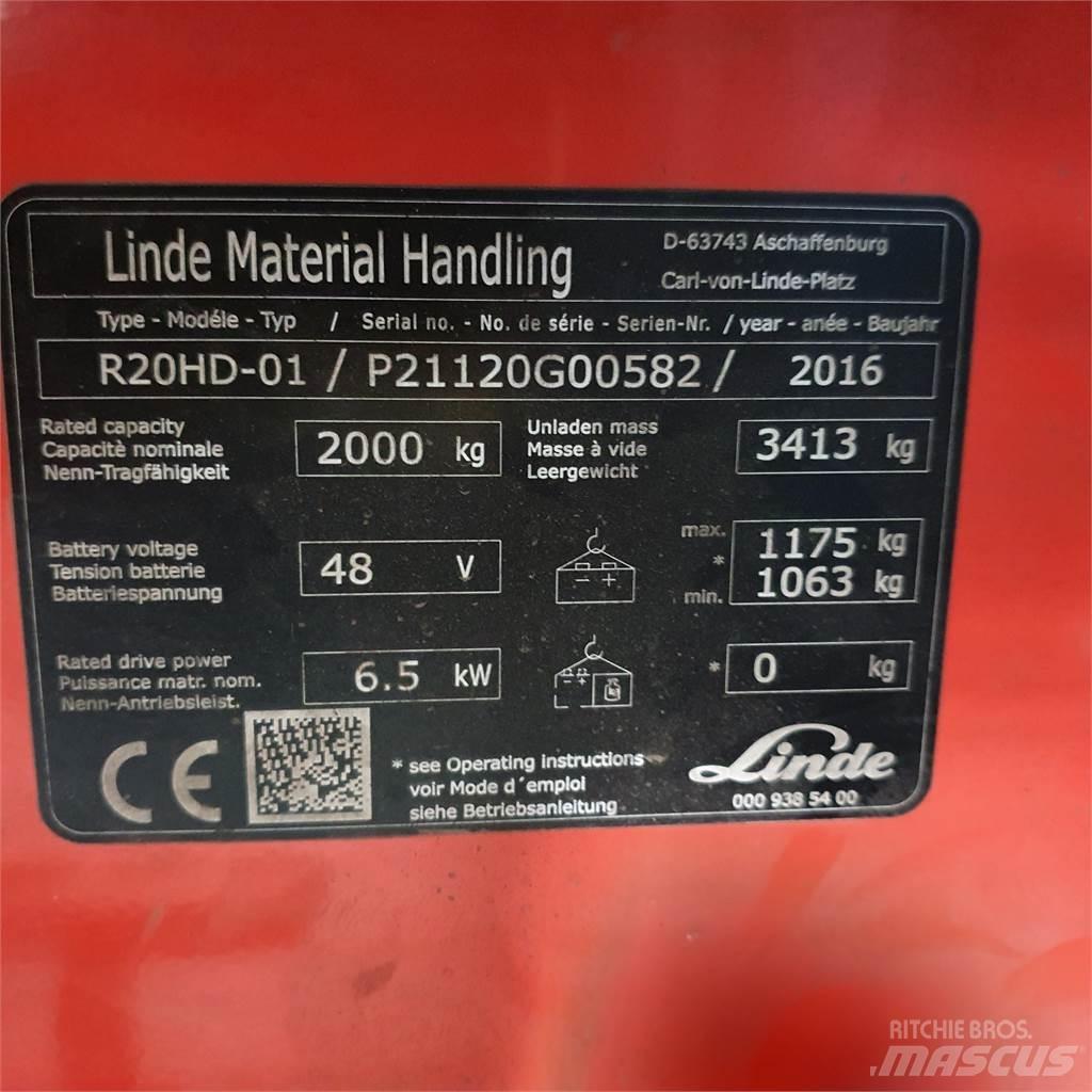 Linde R20HD Wózki widłowe wysokiego składowania