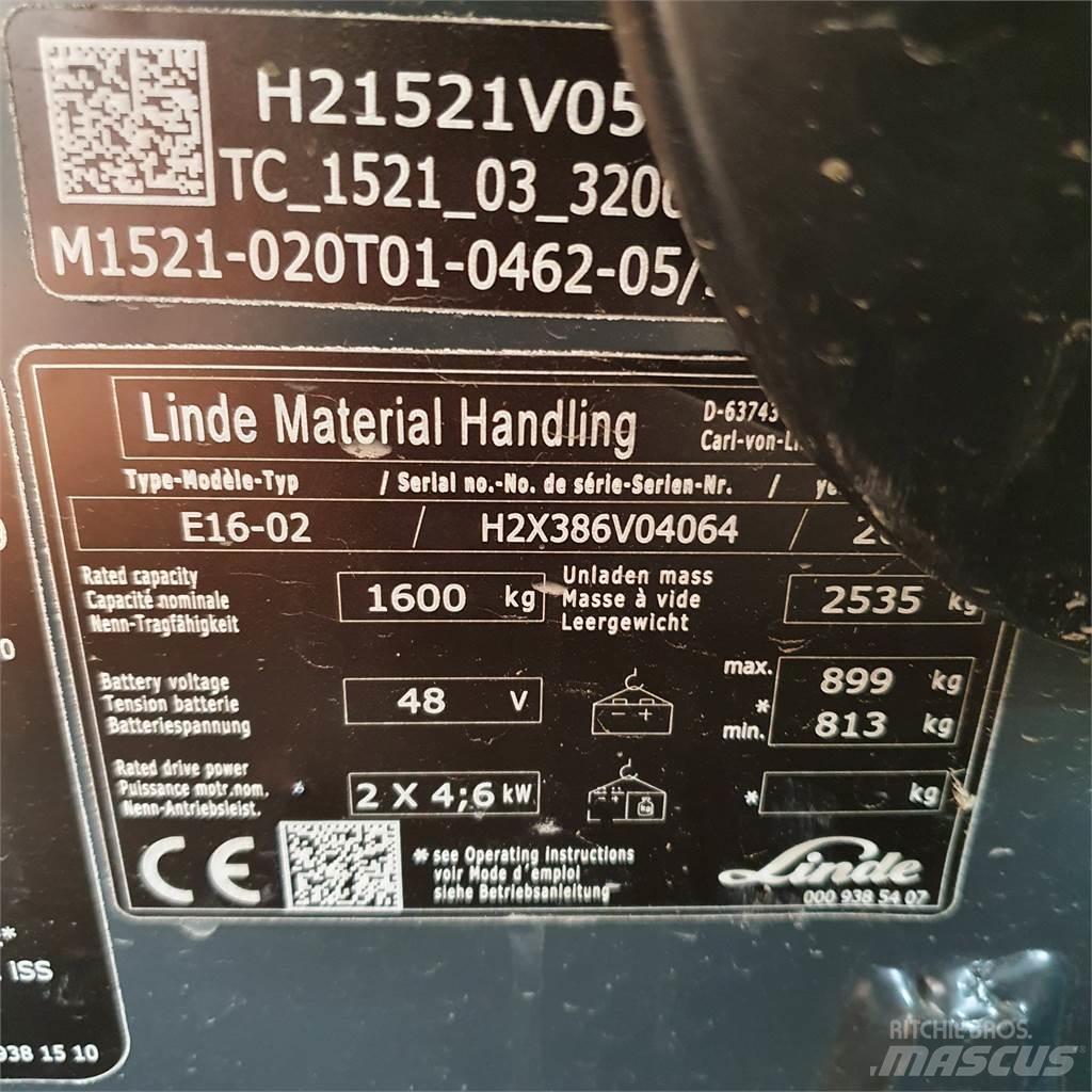 Linde E16 Wózki elektryczne