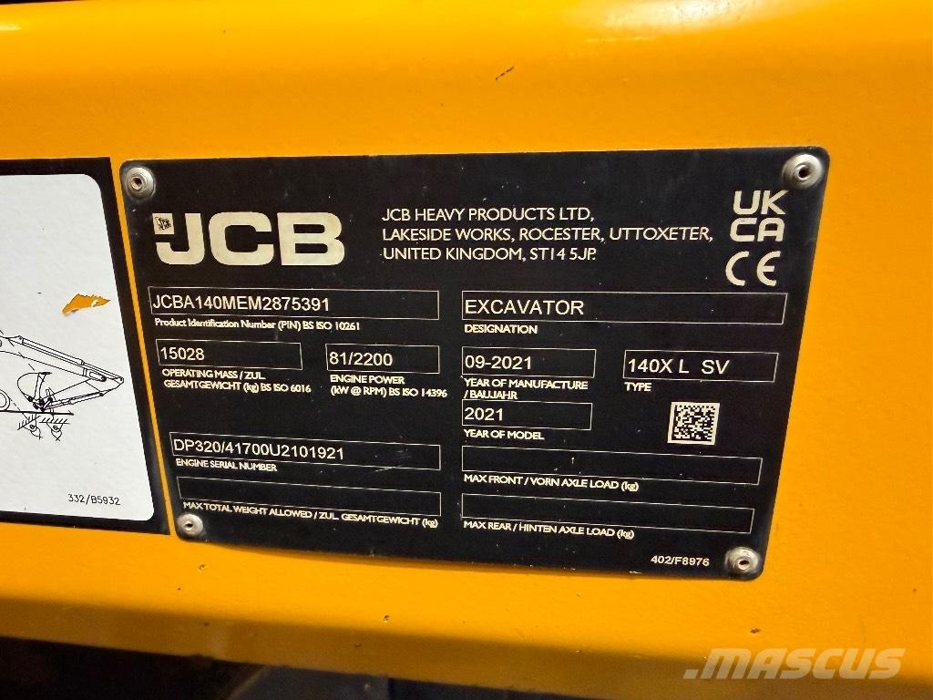 JCB 140 X Koparki gąsienicowe