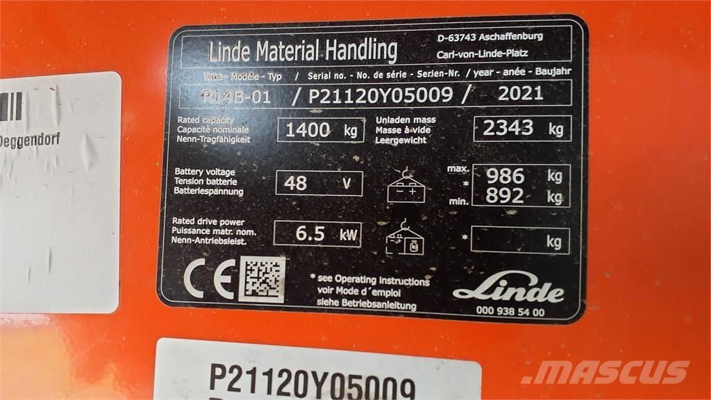 Linde R14B Wózki widłowe wysokiego składowania