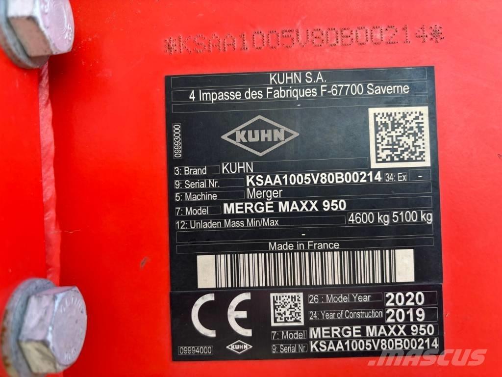 Kuhn Merge Maxx 950 Ciągnikowe żniwiarki pokosowe