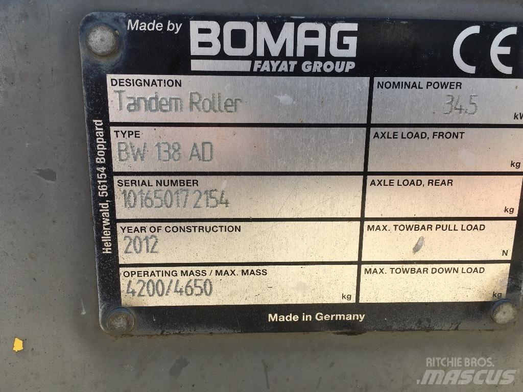 Bomag BW 138 AD Walce dwubębnowe
