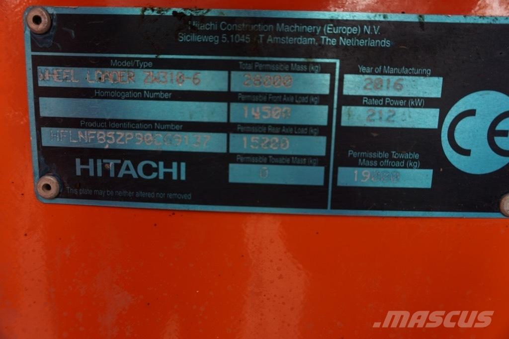 Hitachi ZW 310-6 Ładowarki kołowe