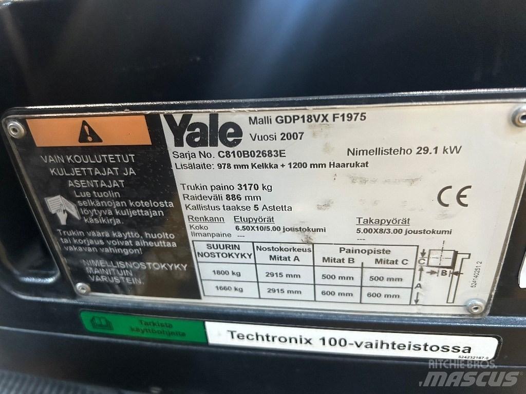 Yale GDP18VX Wózki Diesla