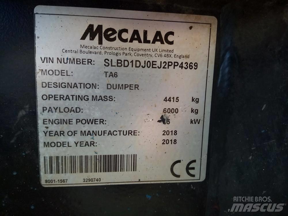 Mecalac TA6 dömper Wozidła przegubowe