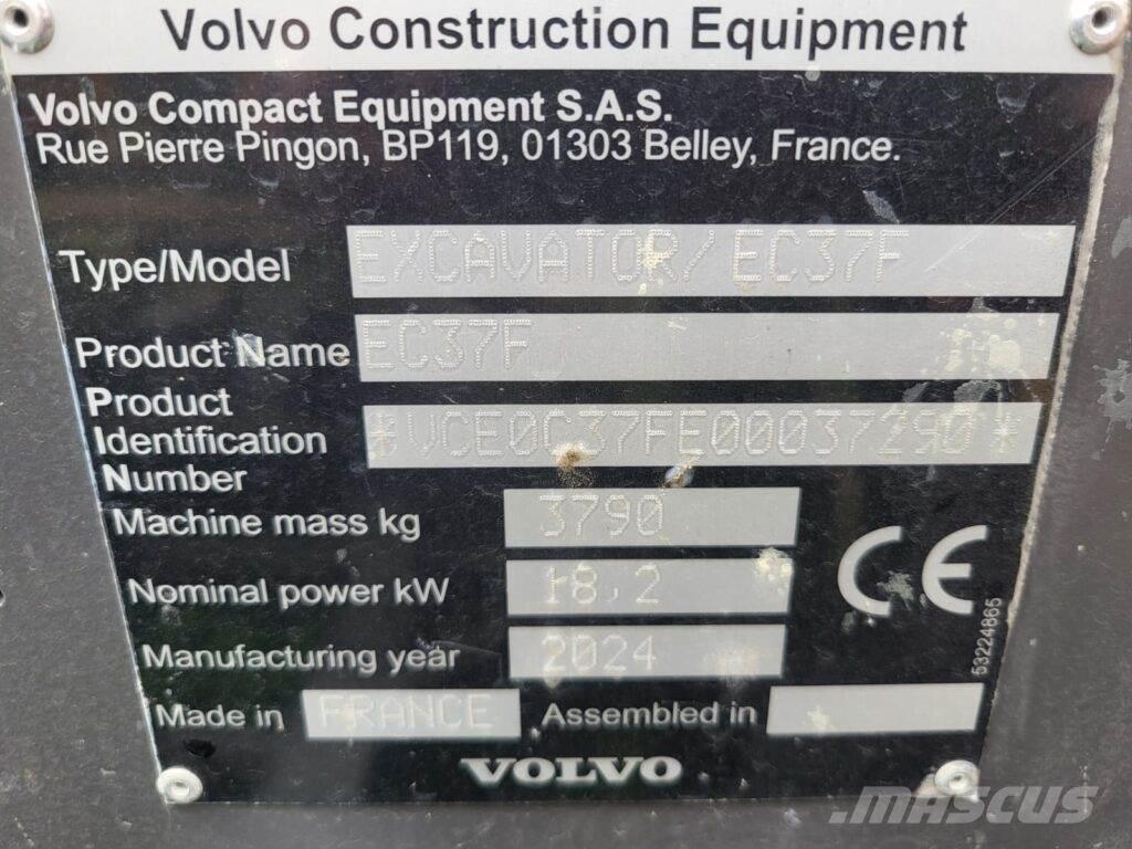Volvo EC37F Minikoparki