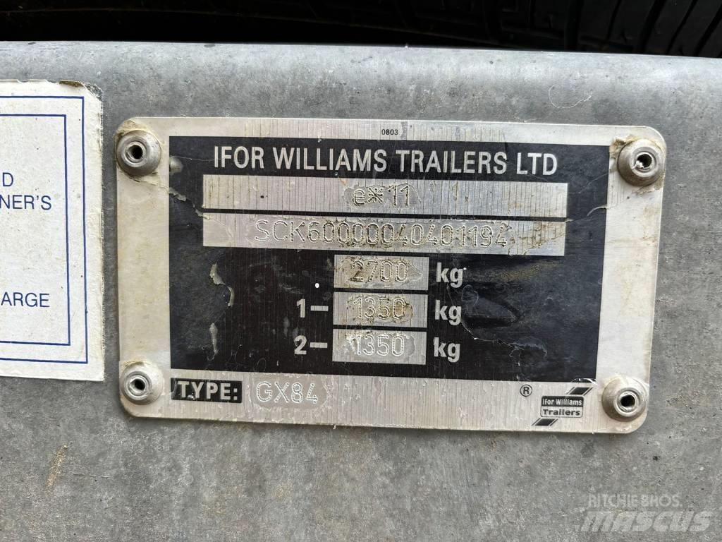 Ifor Williams GX84 Przyczepy niskopodłogowe