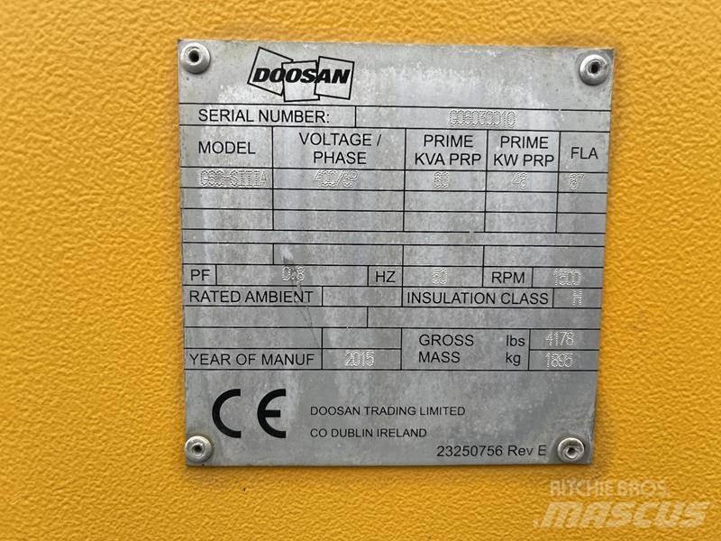 Doosan G 60 Agregaty prądotwórcze Diesla