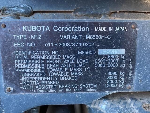 Kubota M 8560 Ciągniki rolnicze