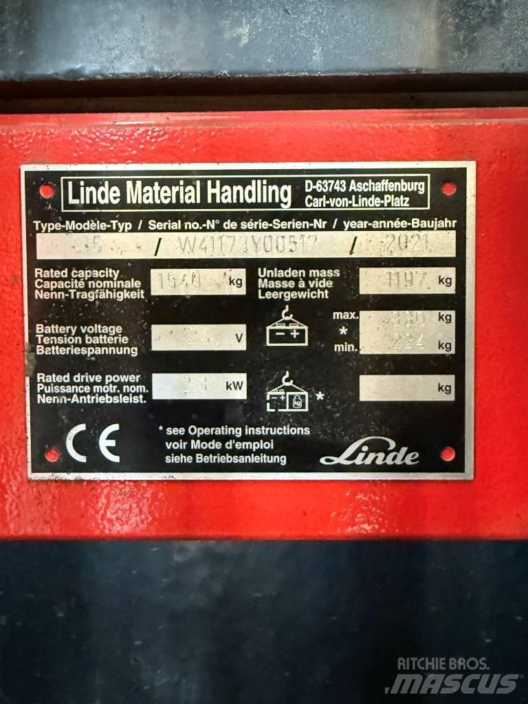 Linde L16APi/1173 Wózki widłowe unoszące z dyszlem