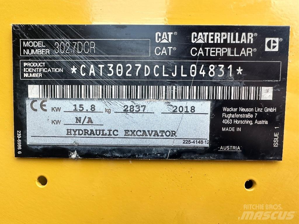 CAT 302.7D CR Minikoparki