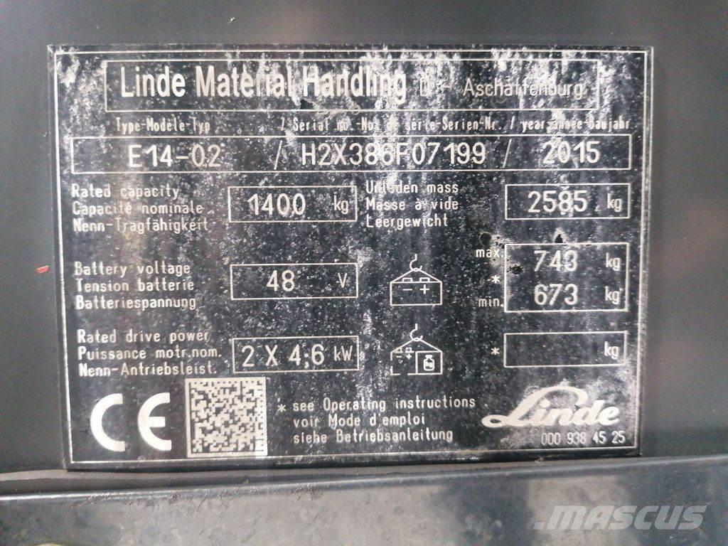 Linde E14-02 Wózki elektryczne