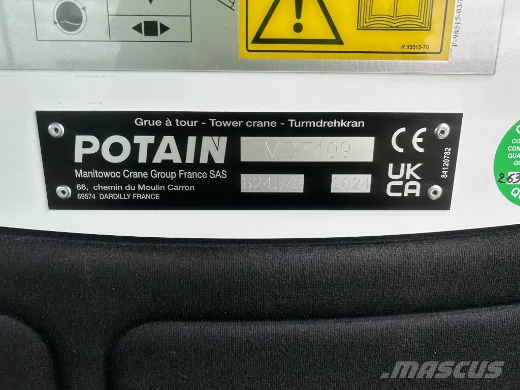 Potain MDT109 Żurawie wieżowe
