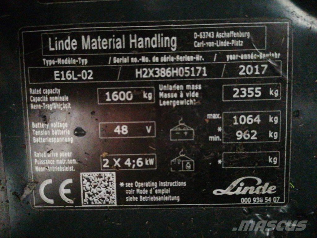 Linde E16L-02 Wózki elektryczne