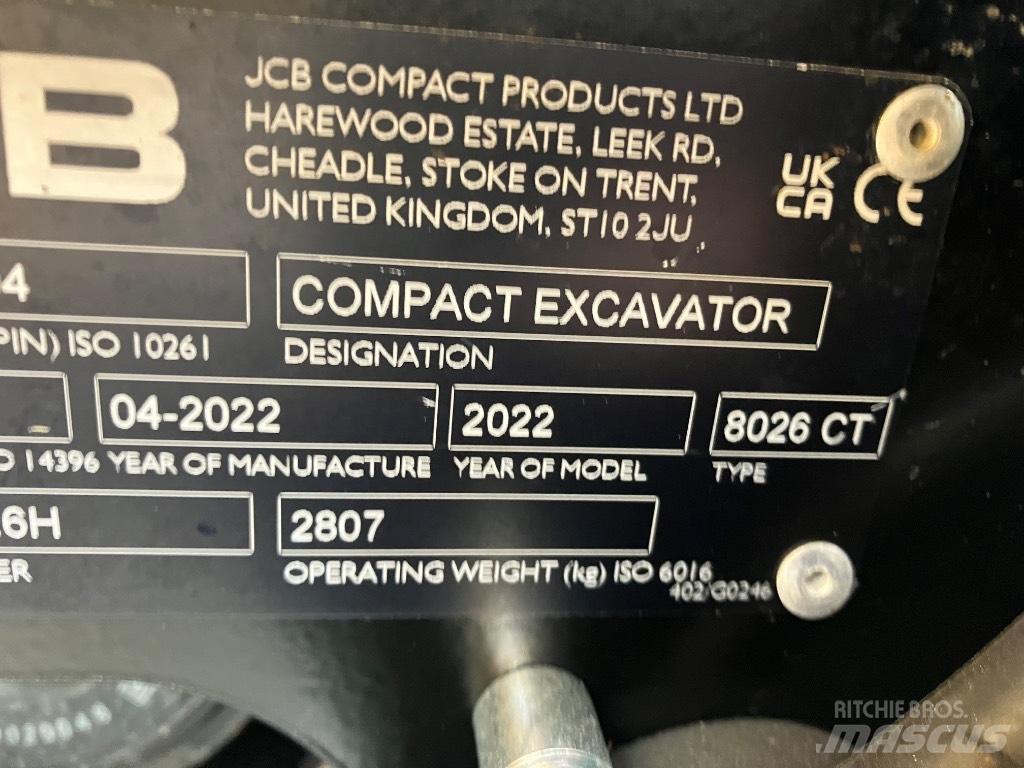 JCB 8026 CTS Minikoparki