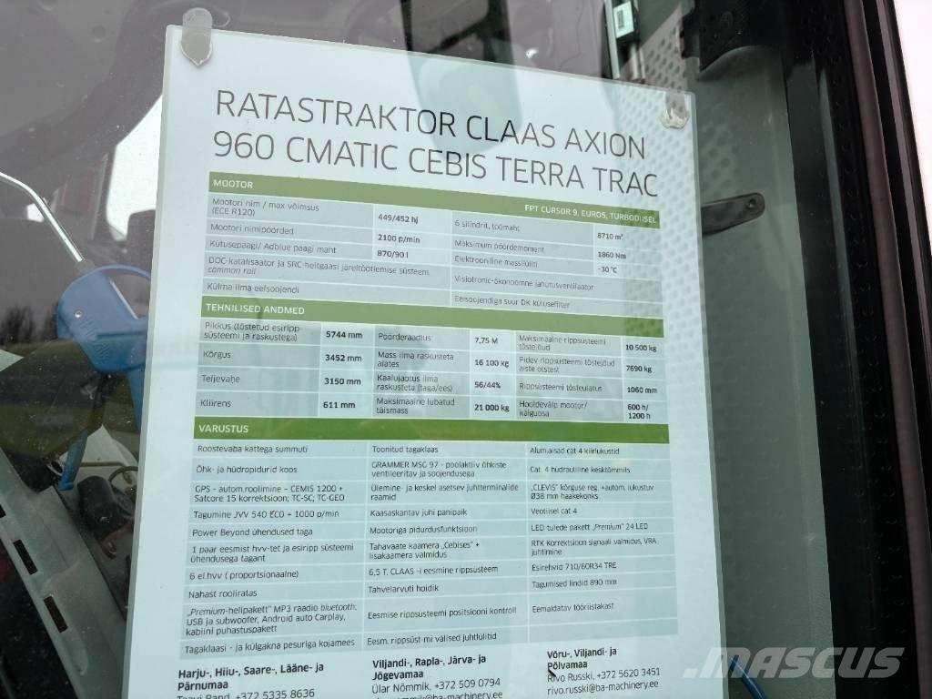 CLAAS Axion 960TT Ciągniki rolnicze