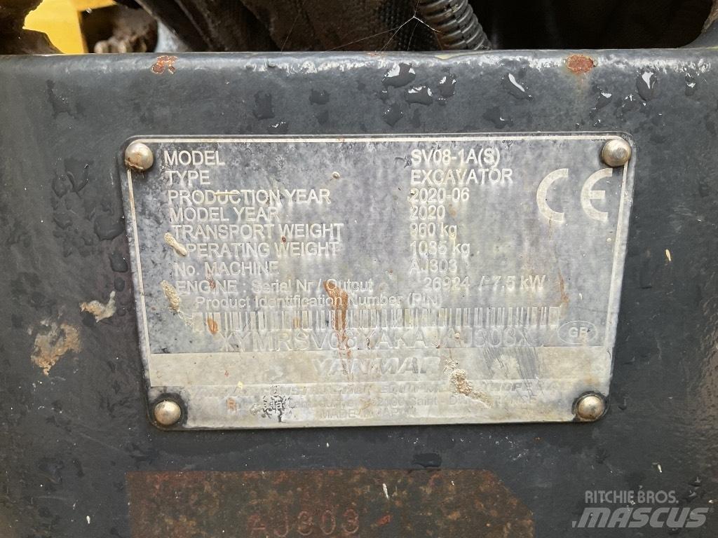 Yanmar SV08 Minikoparki