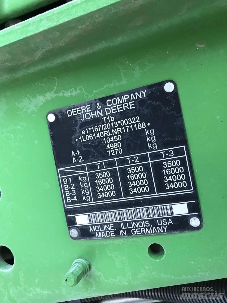 John Deere 6R 140 Ciągniki rolnicze