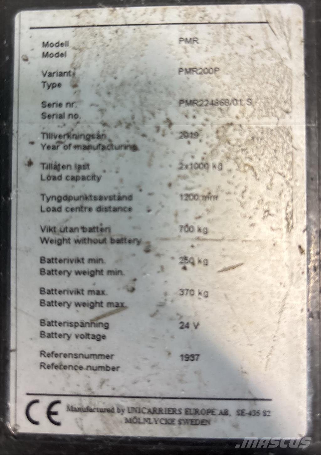 Atlet PMR200P Wózki widłowe samochodowe z przestrzenią ładunkową