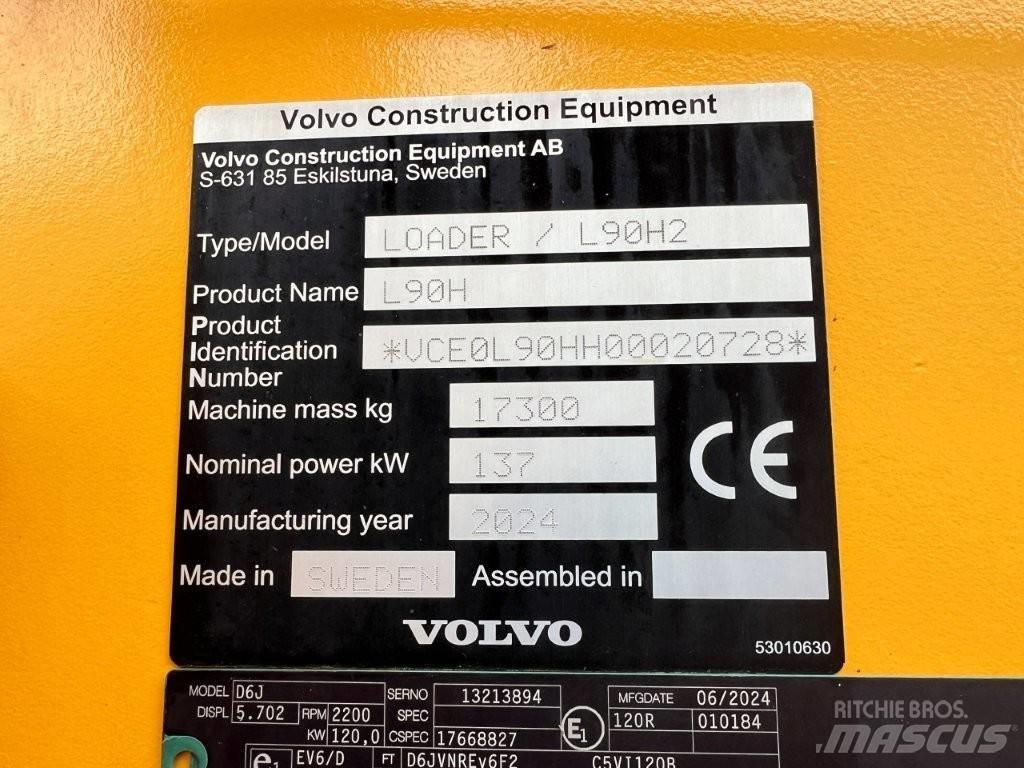 Volvo L90H2 Ładowarki kołowe