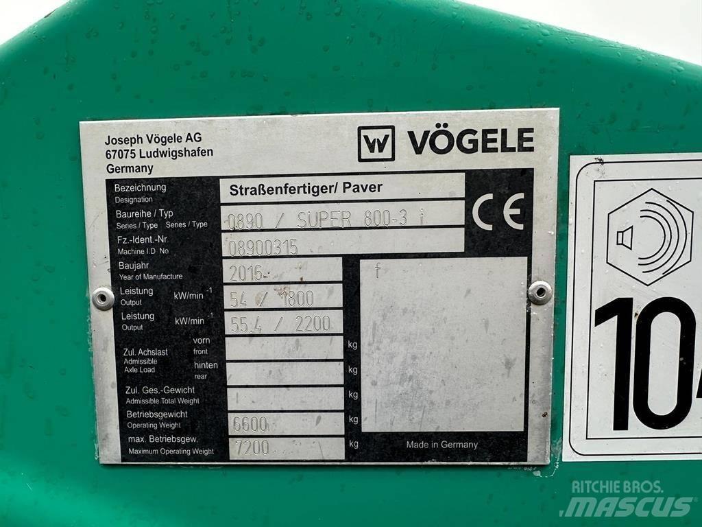 Vögele Super 800 -3i Rozściełacze do asfaltu