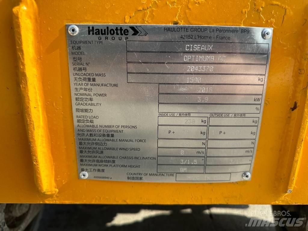 Haulotte OPTIMUM 8 Podnośniki nożycowe