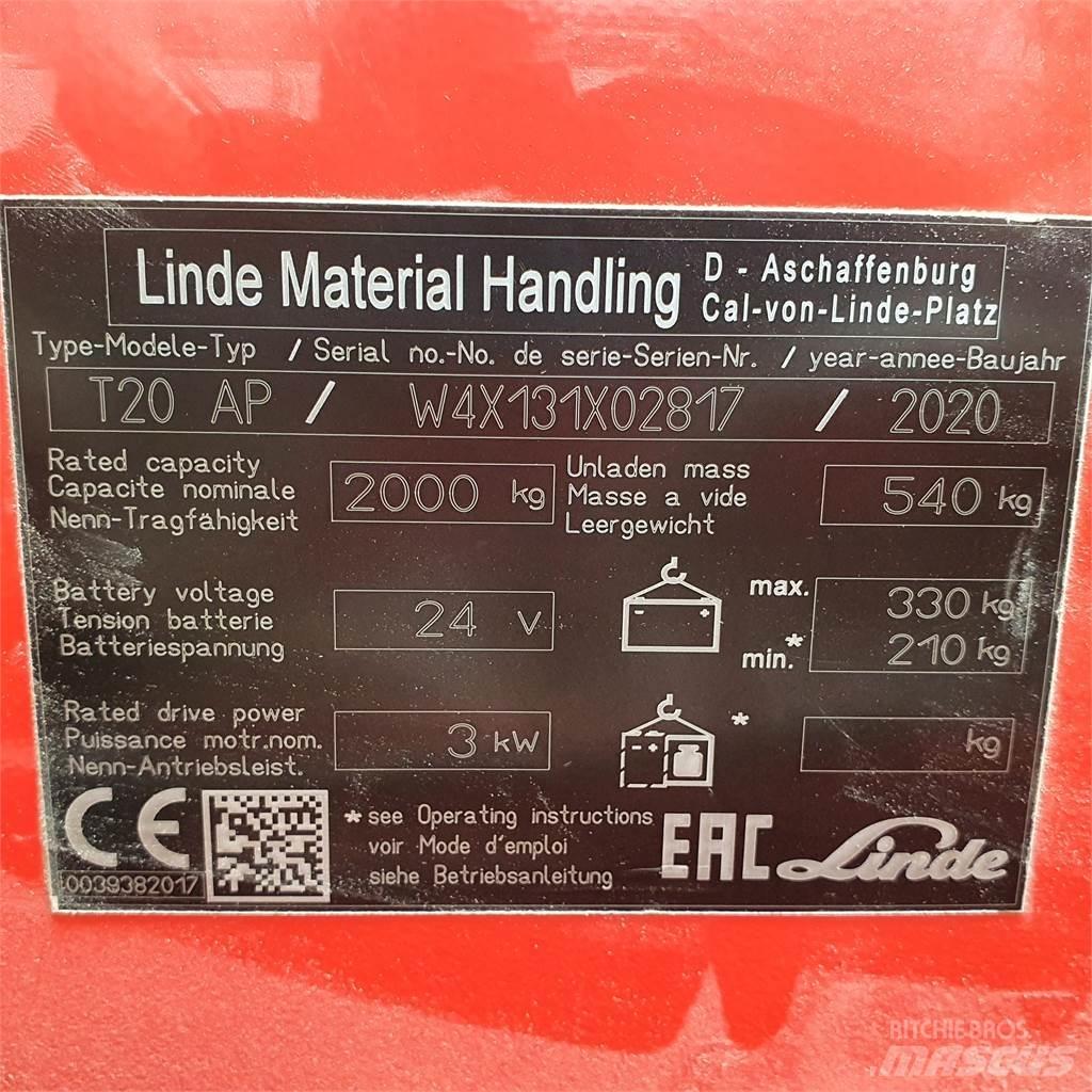 Linde T20AP kurz Wózki widłowe unoszące