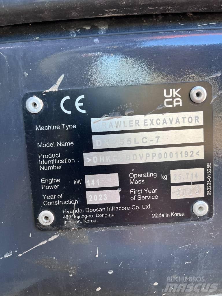 Doosan DX255 LC-7 Koparki gąsienicowe