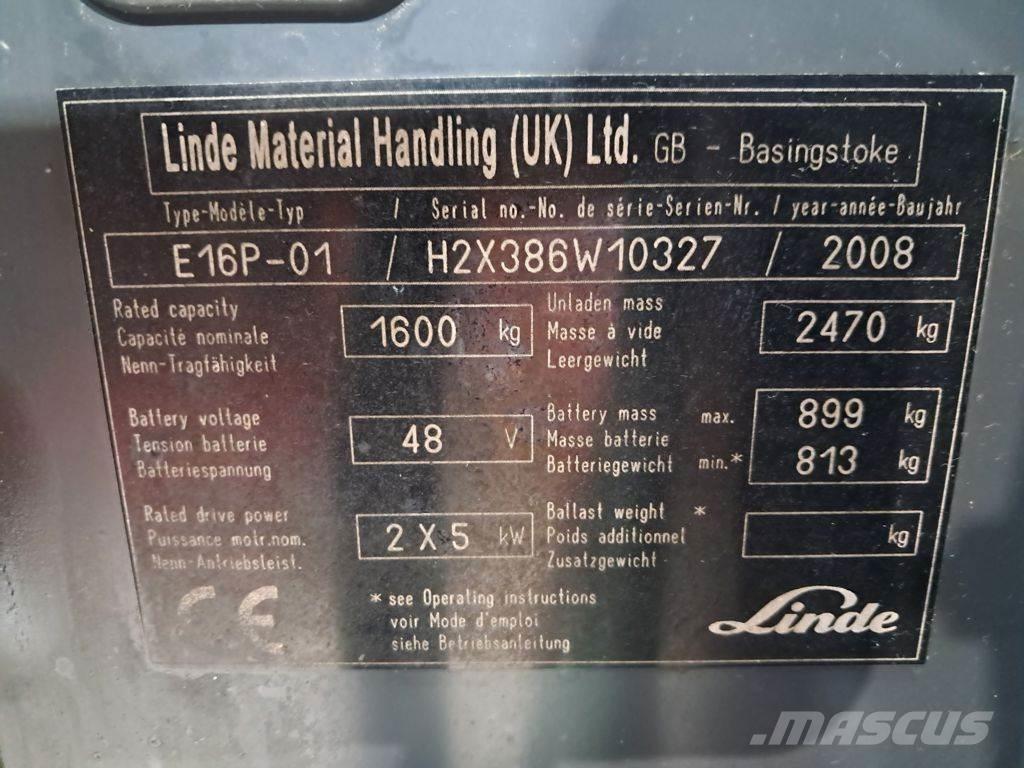 Linde E16P-01 Wózki elektryczne