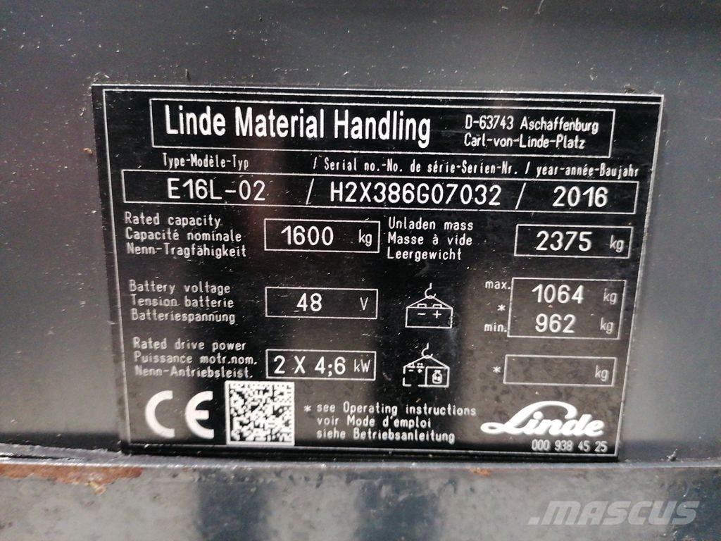 Linde E16L-02 Wózki elektryczne