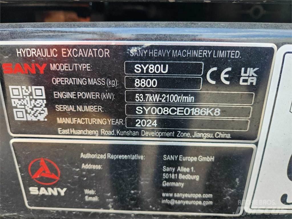 Sany SY80U Midikoparki  7t - 12t