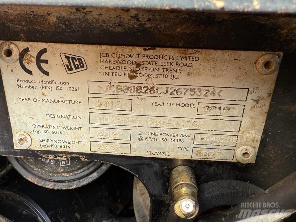 JCB 8026 CTS Minikoparki