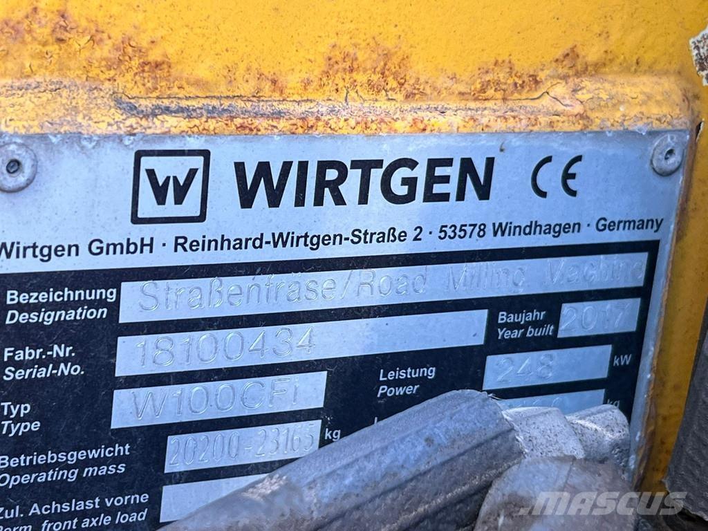 Wirtgen W100CFI Frezarki do asfaltu