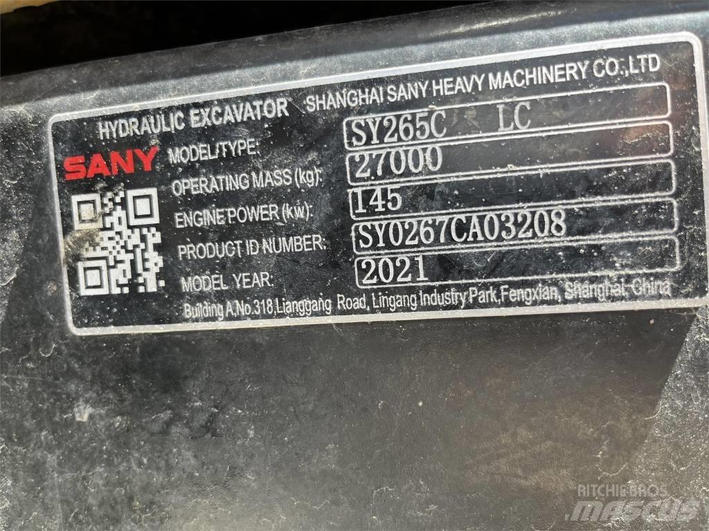 Sany SY265CLR Koparki gąsienicowe