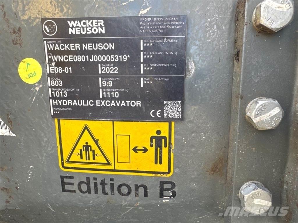 Wacker Neuson 803 Koparki gąsienicowe