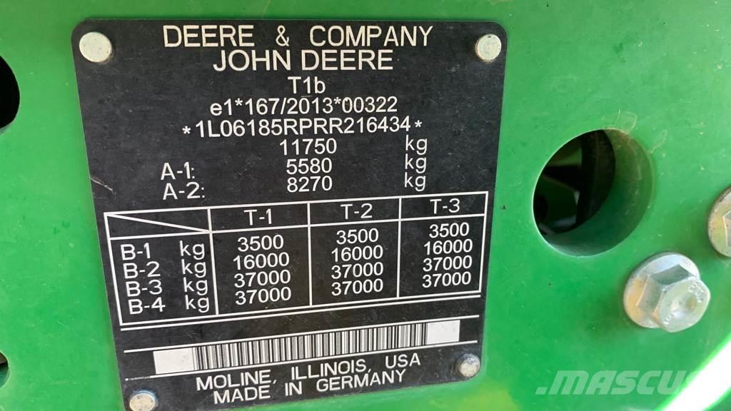 John Deere 6R185 Ciągniki rolnicze
