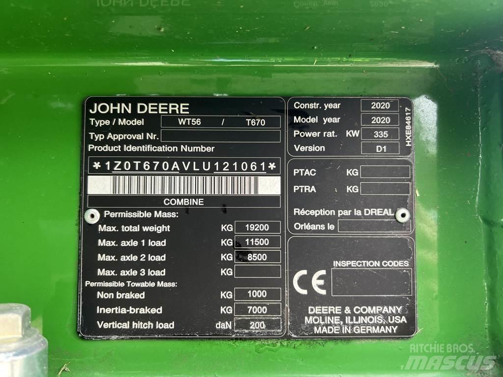 John Deere T670I Kombajny zbożowe