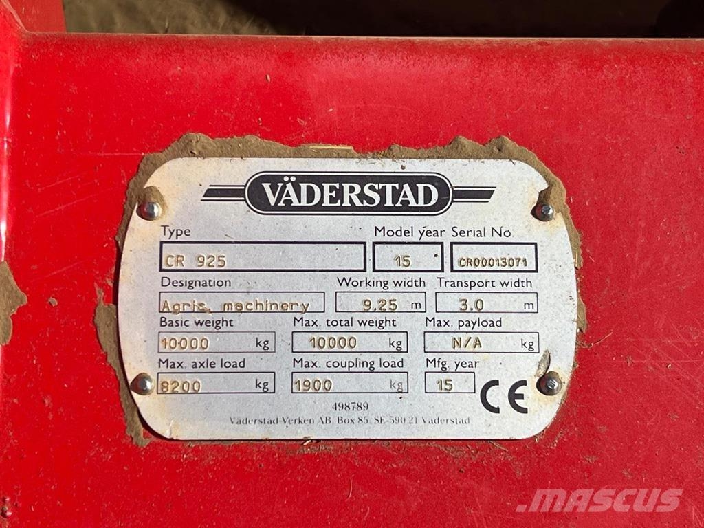 Väderstad CR925 Pługi