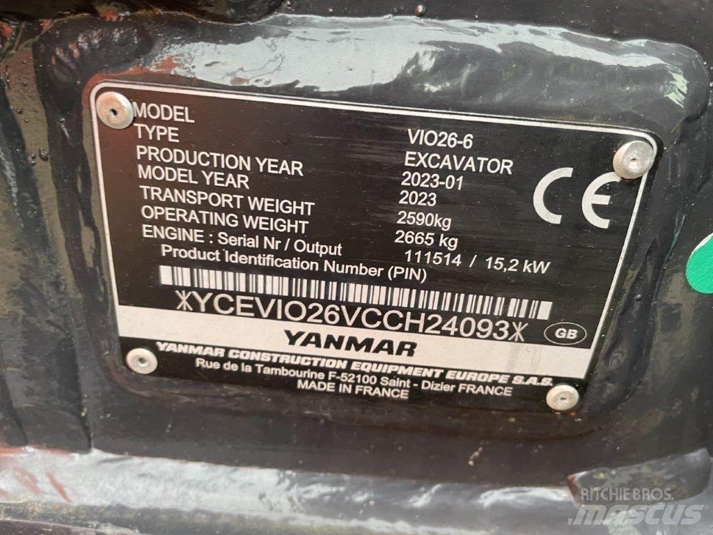Yanmar VIO26-6 Midikoparki  7t - 12t