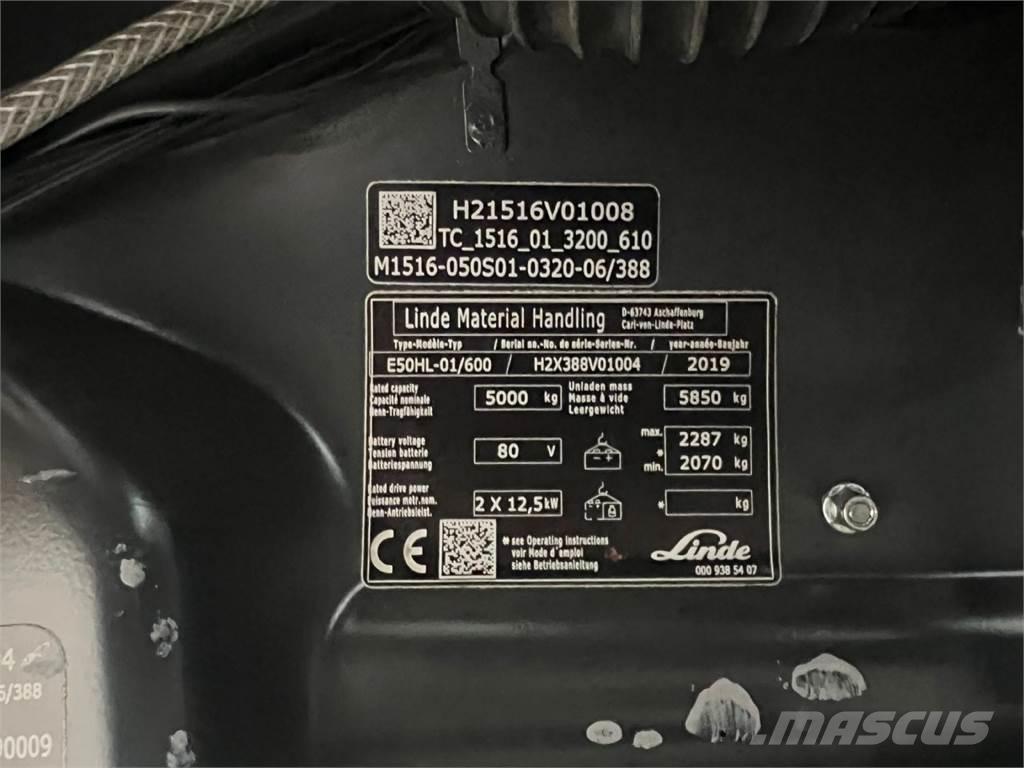 Linde E 50HL-01 Wózki elektryczne