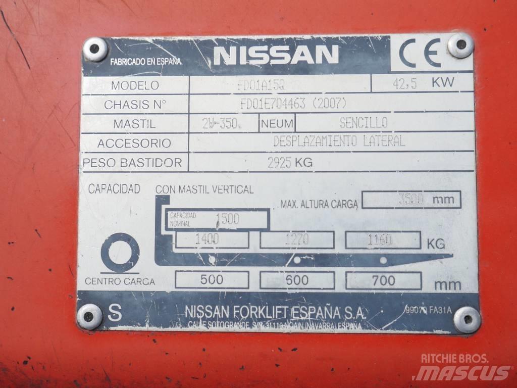 Nissan FD01 A 15 Q Wózki Diesla