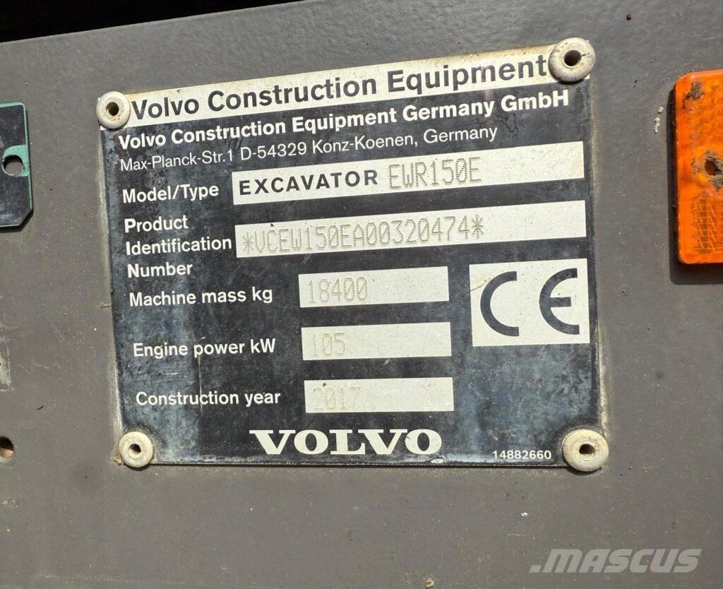 Volvo EWR150E Koparki kołowe