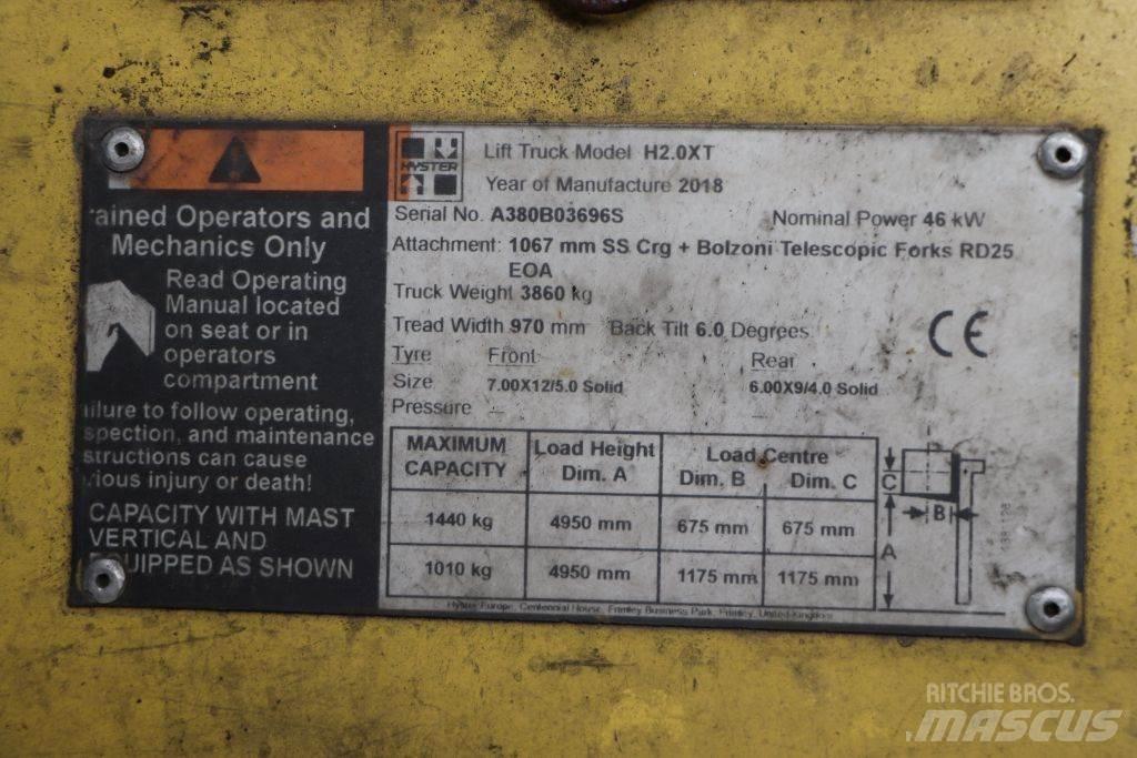 Hyster H2.0XT Wózki LPG
