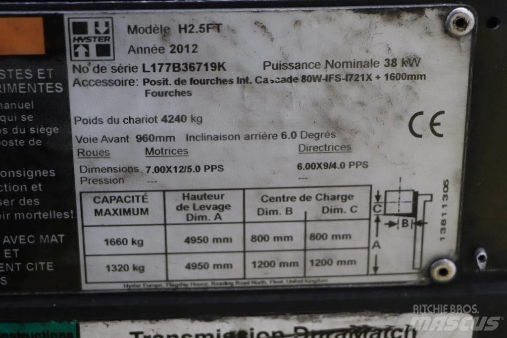 Hyster H2.5FT Wózki LPG