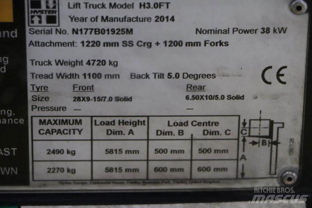 Hyster H3.0FT Wózki LPG