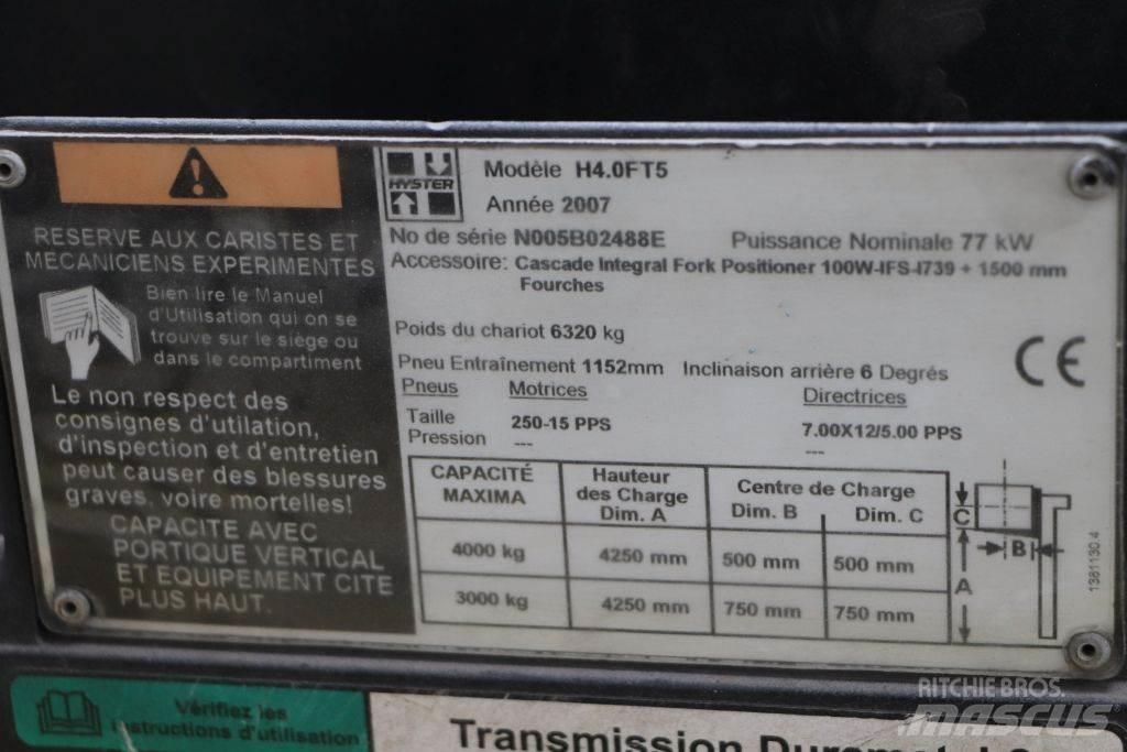 Hyster H4.0FT5 Wózki LPG