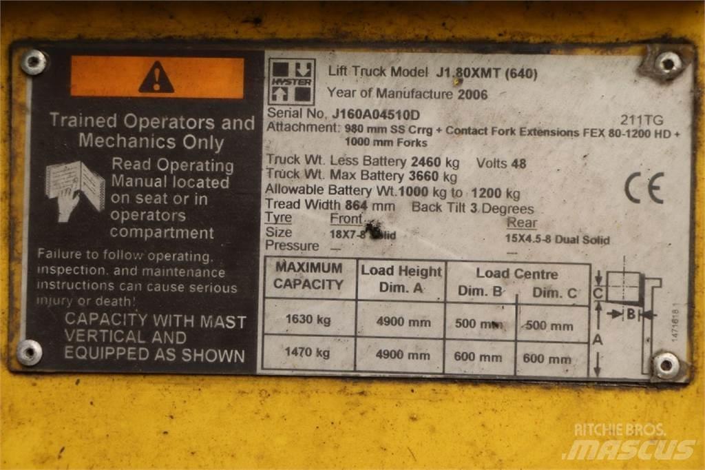 Hyster J1.80XMT Wózki elektryczne