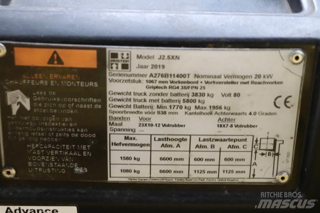 Hyster J2.5XN Wózki elektryczne